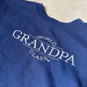 Navy Port & Company “World Class Grandpa” Crewneck Sweatshirt